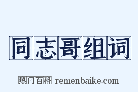 同志哥组词是什么意思的图片